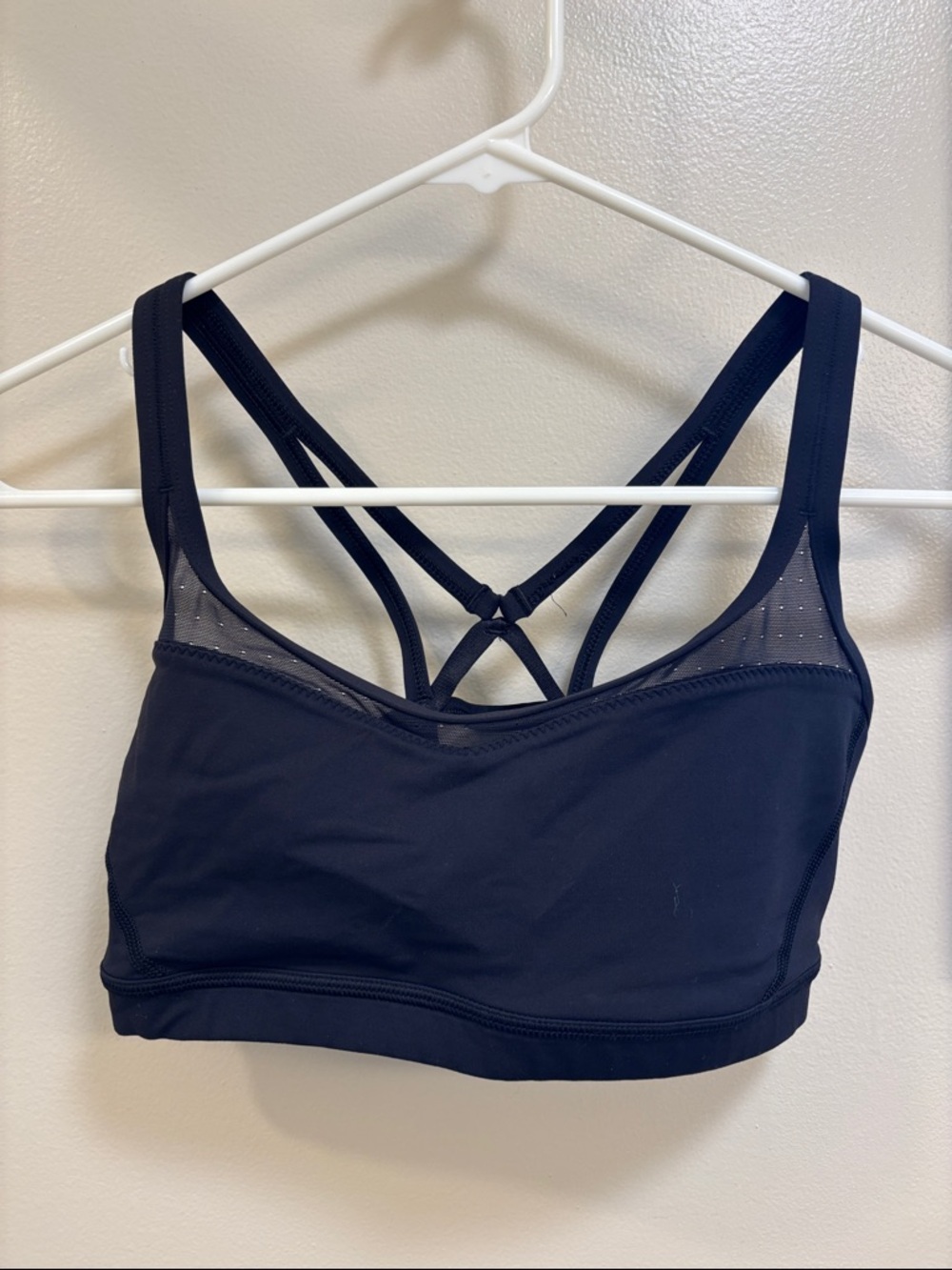 lululemon athletica Black Strappy Sports Bra with Mesh Insets